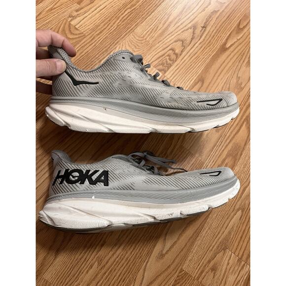 Hoka One One Shoes Mens Size 15 D Clifton 9 Harbor Mist Running Athletic Sneaker - Picture 2 of 9